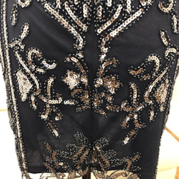 M-Boutique: minuet - Navy Blue Sequin Midi Dress - Picture 4 of 5